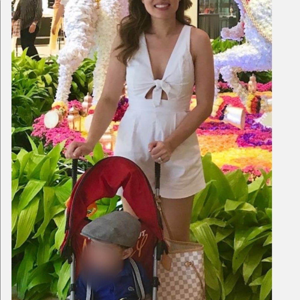 Kookai brand white shorts romper